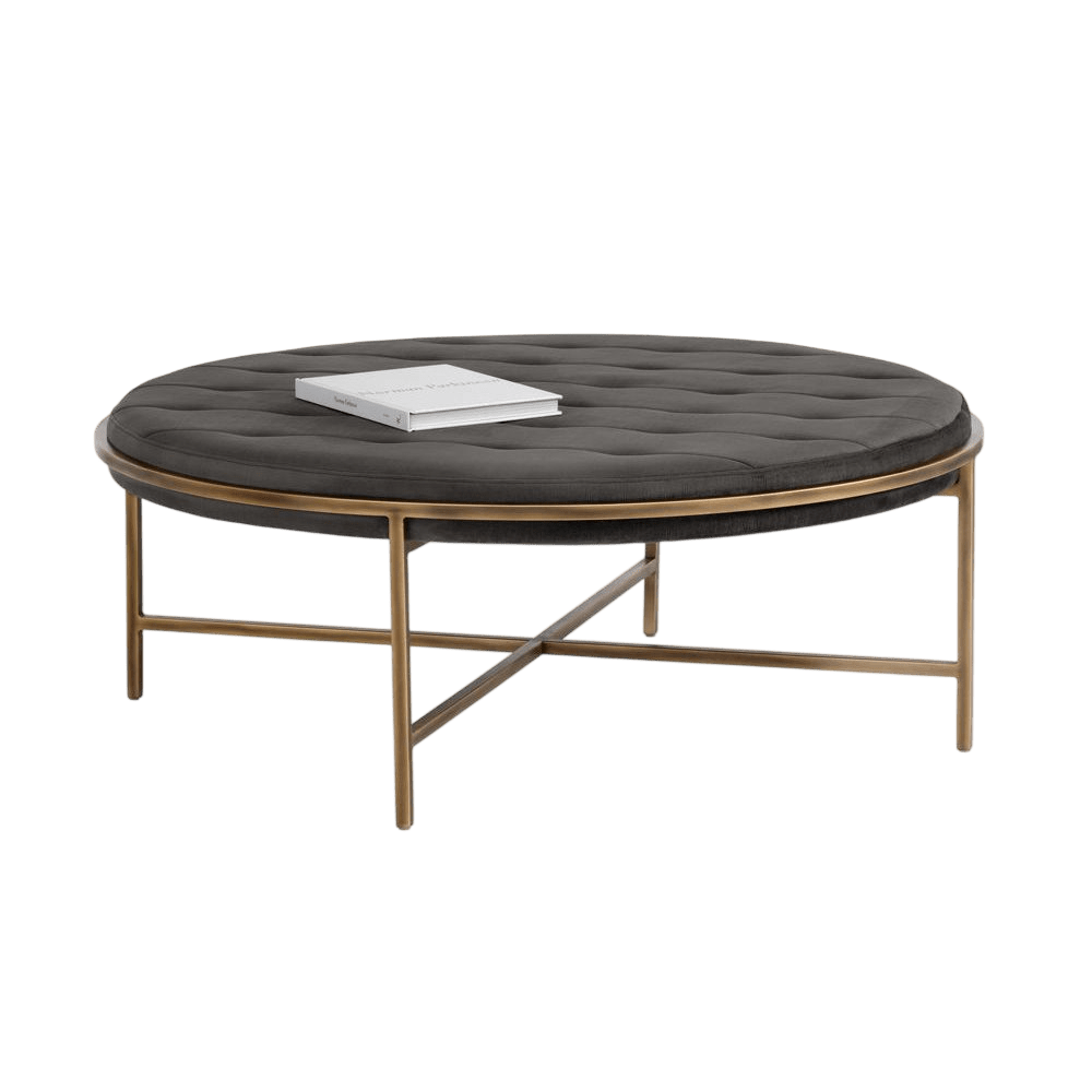 Etta Ottoman-Round Piccolo Pebble - LC Design Co. Shoppe