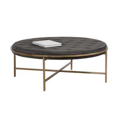 Etta Ottoman-Round Piccolo Pebble - LC Design Co. Shoppe