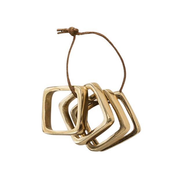 Napkin Rings on Leather Tie (Set of 4) - LC Design Co. Shoppe