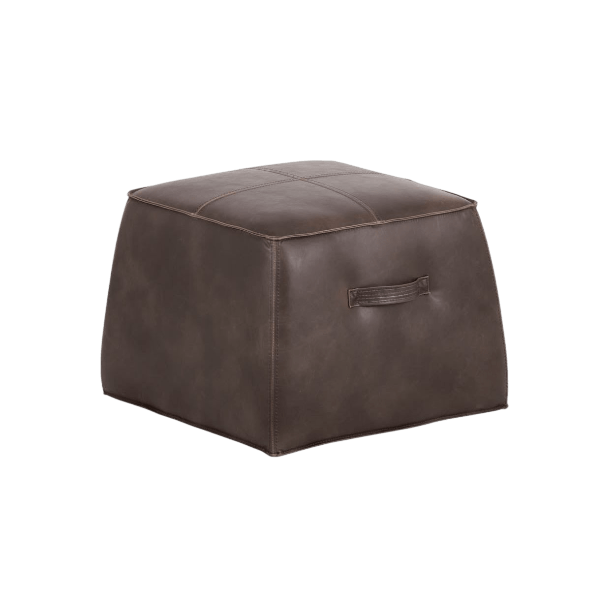 Asher Ottoman-Havana Dark Brown - LC Design Co. Shoppe