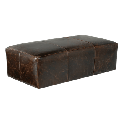 Macon Leather Ottoman - LC Design Co. Shoppe