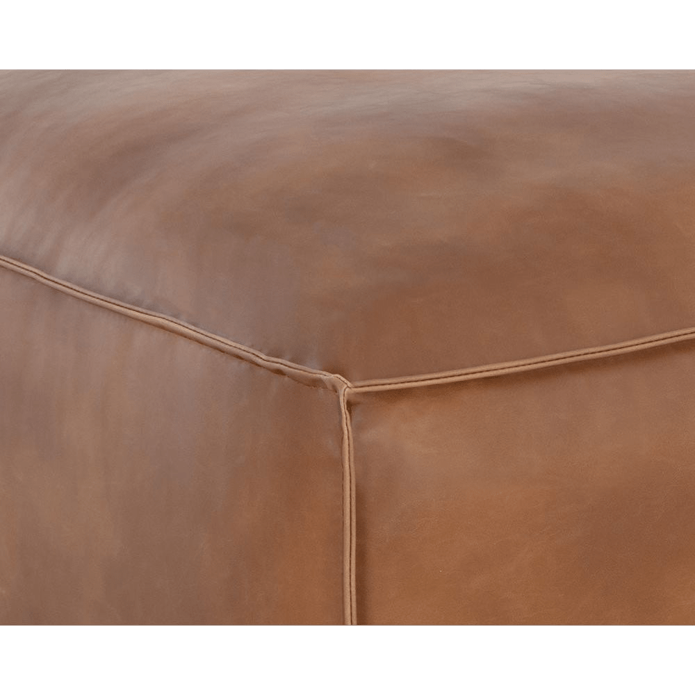 Lina Ottoman-Tobacco Tan - LC Design Co. Shoppe