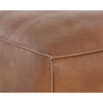 Lina Ottoman-Tobacco Tan - LC Design Co. Shoppe
