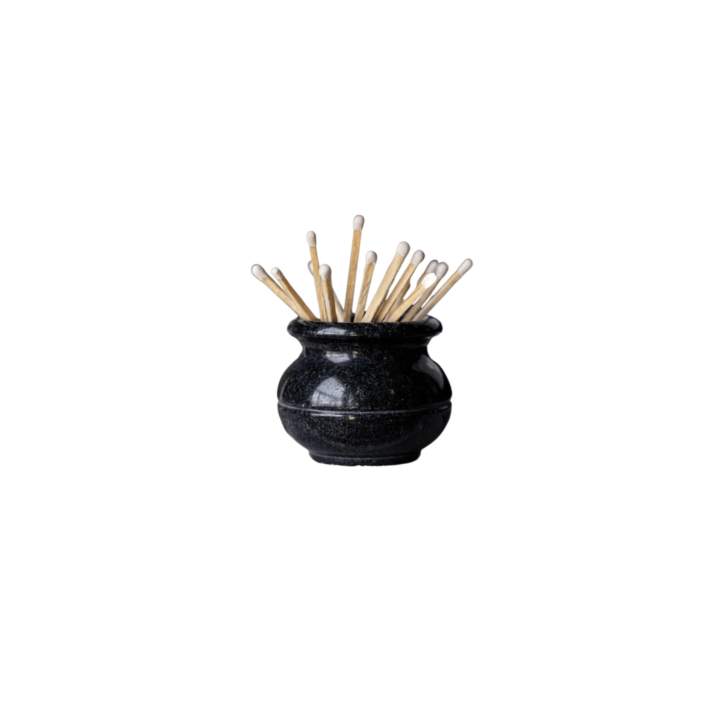 Black Marble Match Holder - LC Design Co. Shoppe