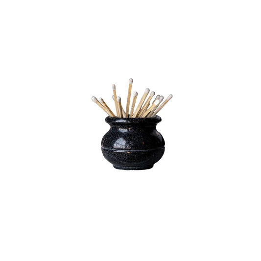 Black Marble Match Holder