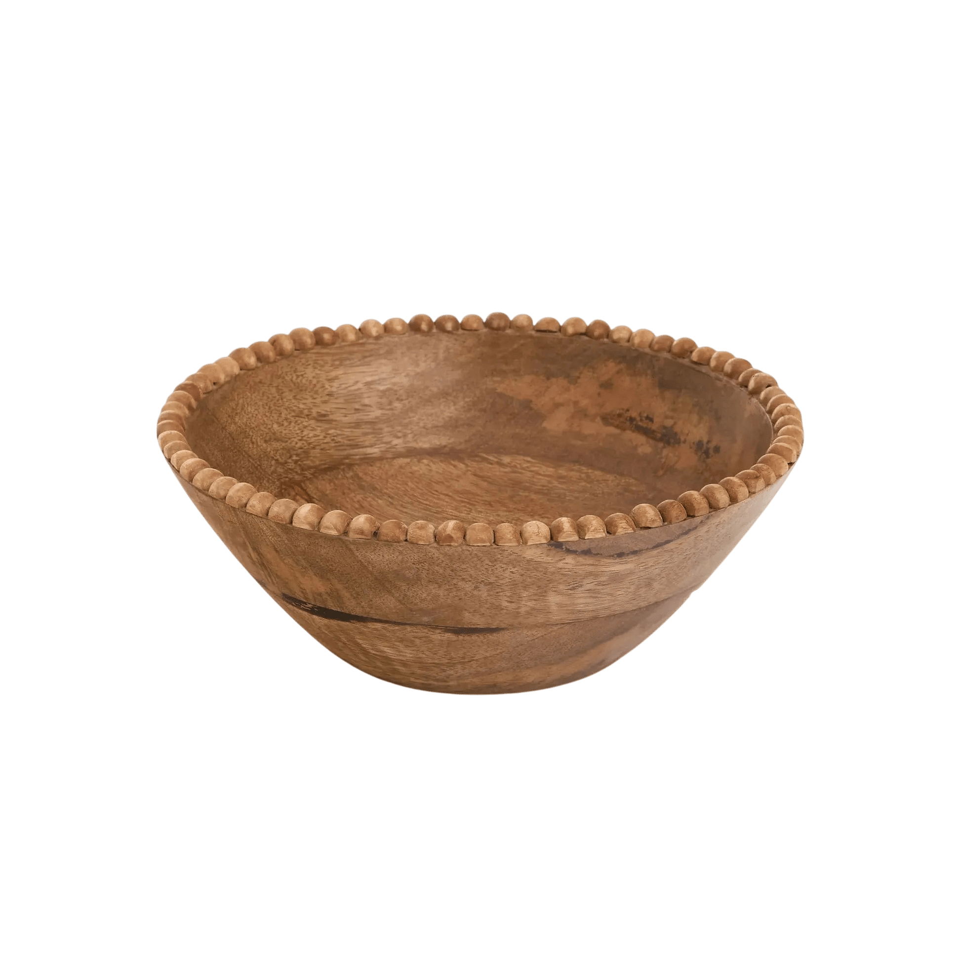 Beaded Edge Wood Bowl - LC Design Co. Shoppe