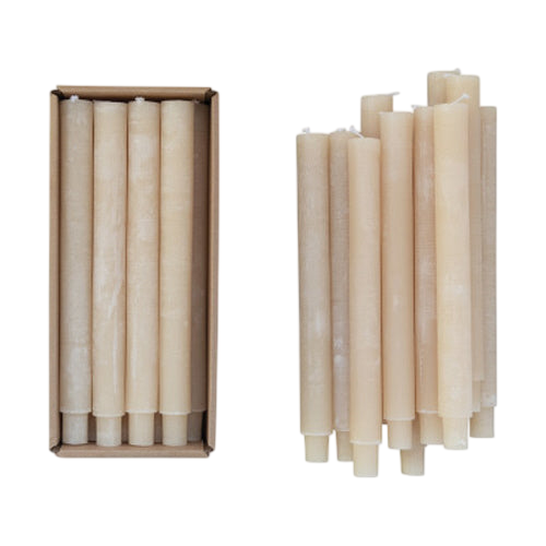 Unscented Taper Candles - Powder Finish (Set of 12)