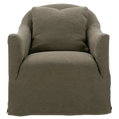 Noel Slipcovered Swivel Chair - LC Design Co. Shoppe