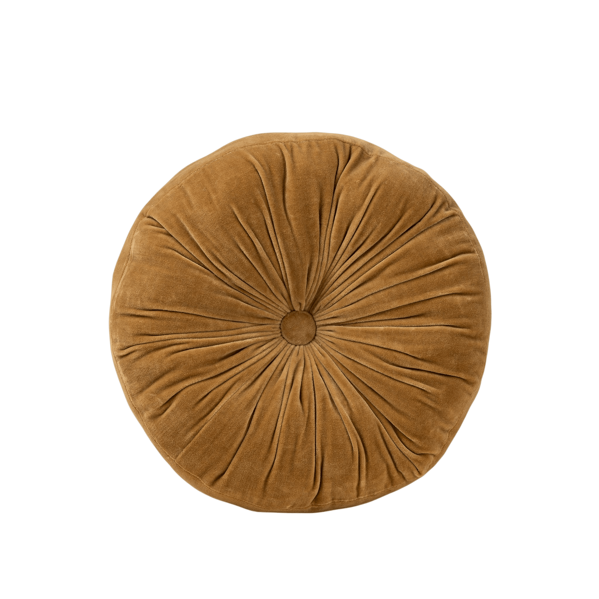 Gold Velvet Tuft Round Cushion - LC Design Co. Shoppe