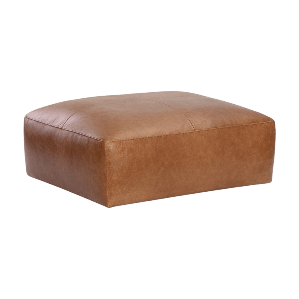 Wendy Modular-Ottoman-Marseille Camel Leather - LC Design Co. Shoppe