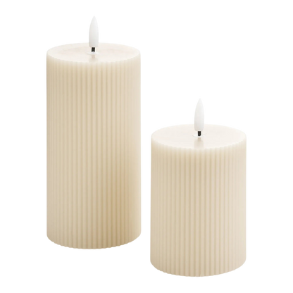 Ribbed Pillar Candle - LC Design Co. Shoppe