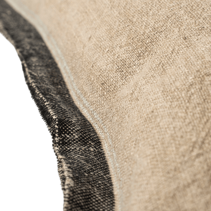 Selvage Linen Pillow - Charcoal - LC Design Co. Shoppe