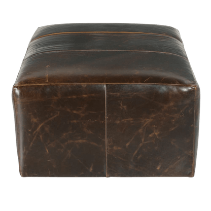 Macon Leather Ottoman - LC Design Co. Shoppe