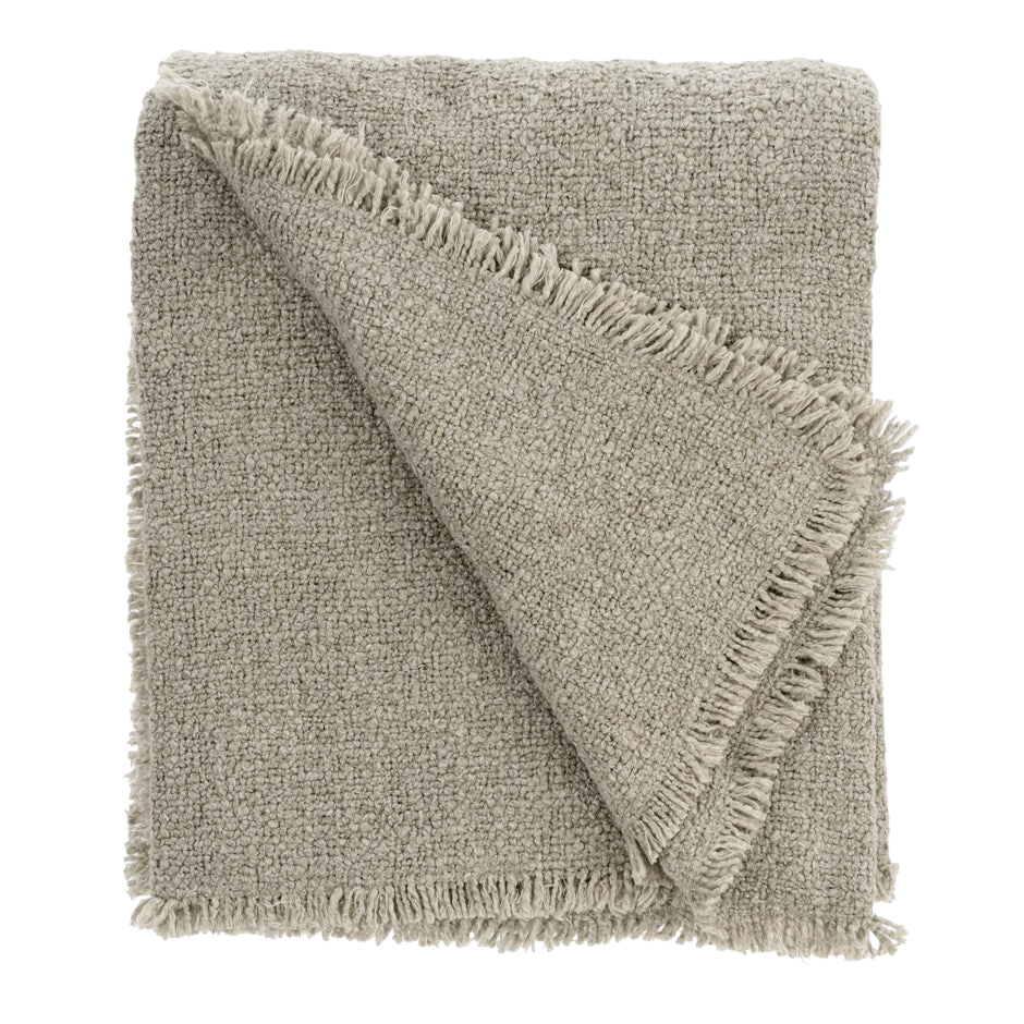Fringe Boucle Throw- Gray - LC Design Co. Shoppe