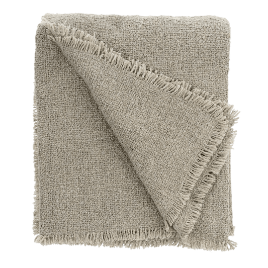 Fringe Boucle Throw- Gray - LC Design Co. Shoppe