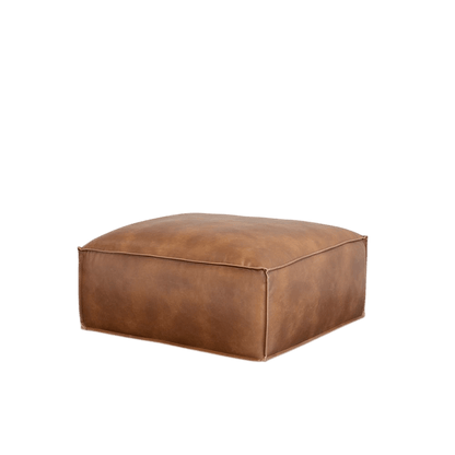 Lina Ottoman-Tobacco Tan - LC Design Co. Shoppe