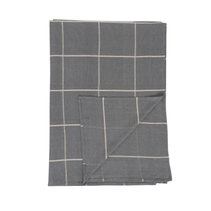 Woven Cotton Table Cloth with Grid Pattern - LC Design Co. Shoppe