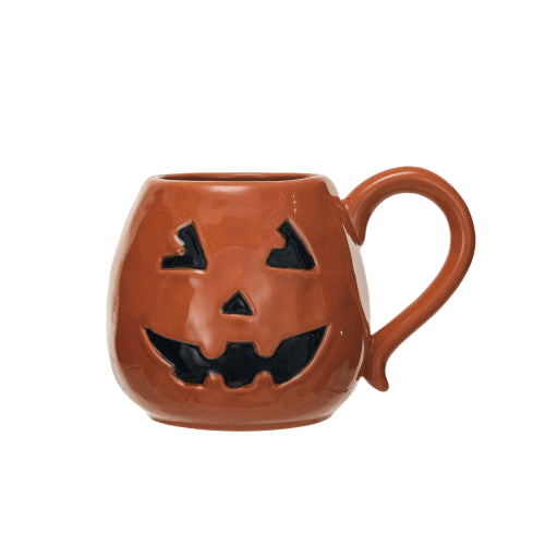 Stoneware Jack-O-Lantern Mug - LC Design Co. Shoppe