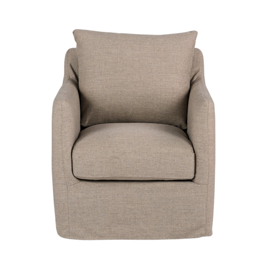 Banks Slipcover Swivel Chair