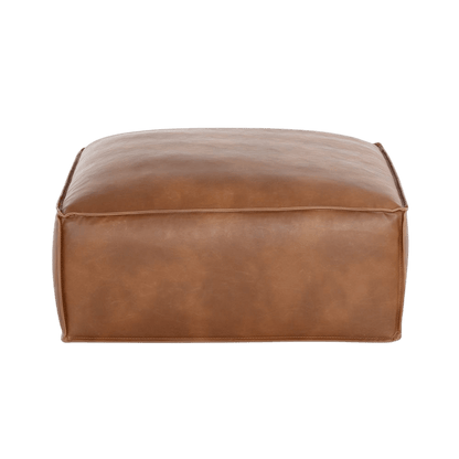 Lina Ottoman-Tobacco Tan - LC Design Co. Shoppe
