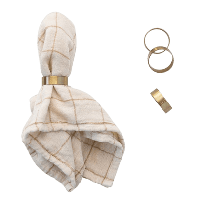 Brass Napkin Rings in Box (Set of 4) - LC Design Co. Shoppe