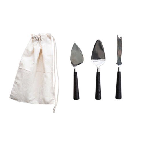 Cheese Utensils (Set of 3) - Black