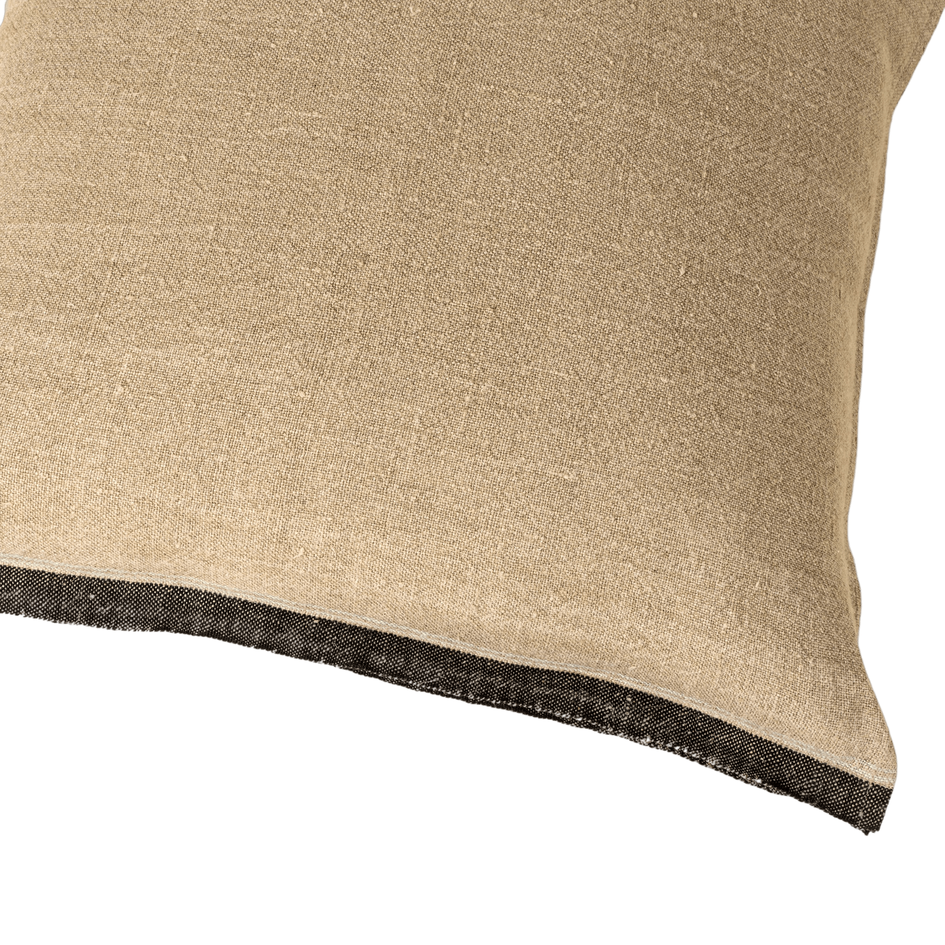 Selvage Linen Pillow - Charcoal - LC Design Co. Shoppe