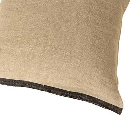 Selvage Linen Pillow - Charcoal - LC Design Co. Shoppe