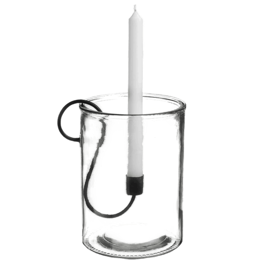 Large Glass & Metal Candle Holder - LC Design Co. Shoppe