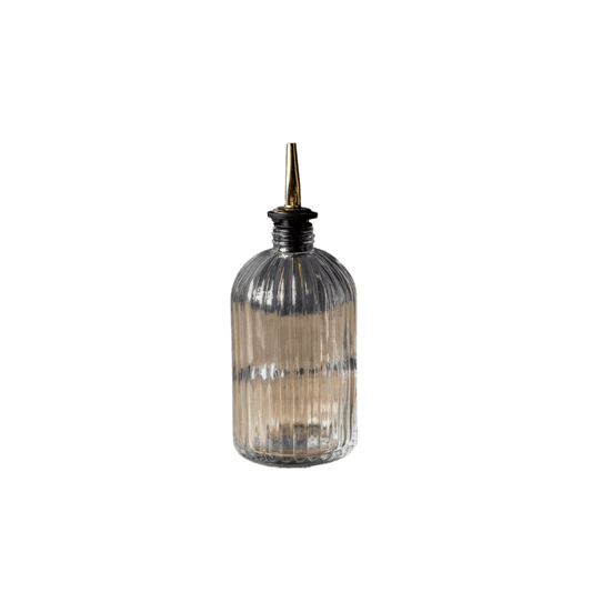 Olive Oil & Vinegar Glass Scallop Fluted Bottles - LC Design Co. Shoppe