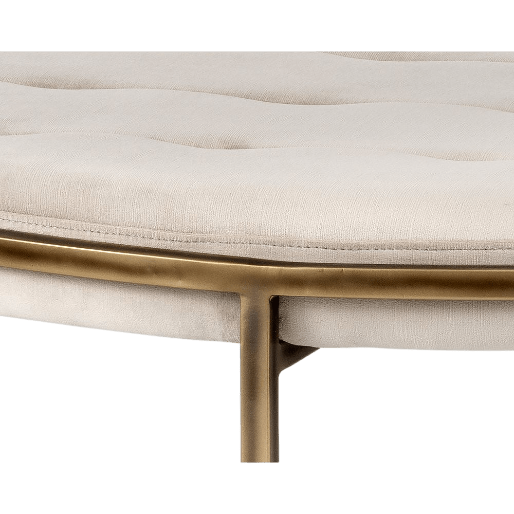 Etta Ottoman-Round Piccolo Prosecco - LC Design Co. Shoppe