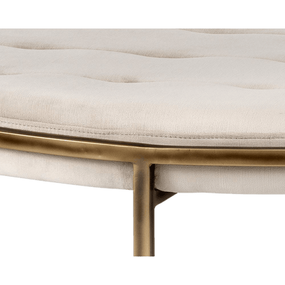 Etta Ottoman-Round Piccolo Prosecco - LC Design Co. Shoppe