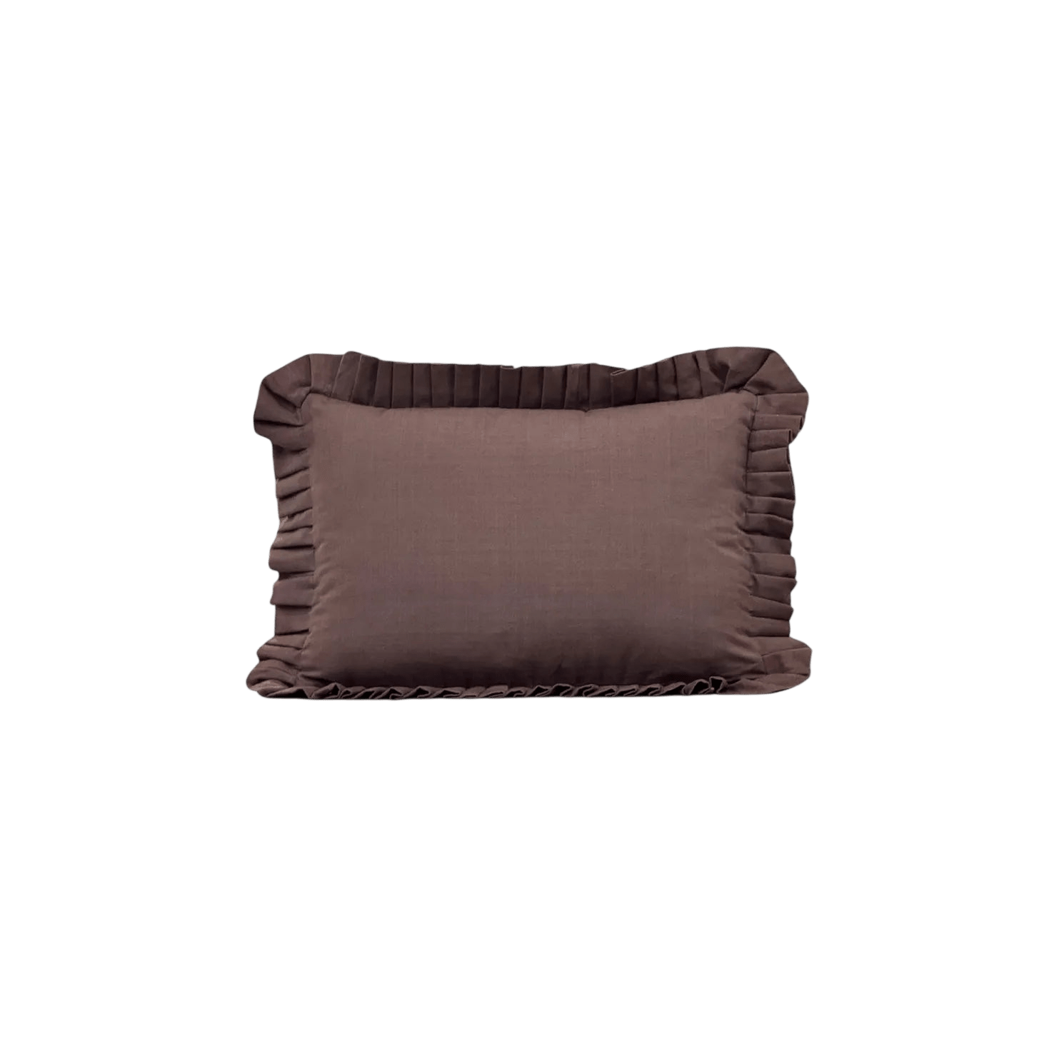 Ruffle Pillow - Brown - LC Design Co. Shoppe