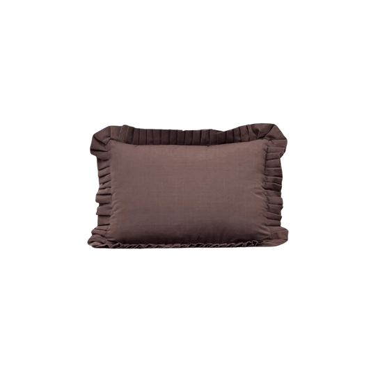 Ruffle Pillow - Brown - LC Design Co. Shoppe
