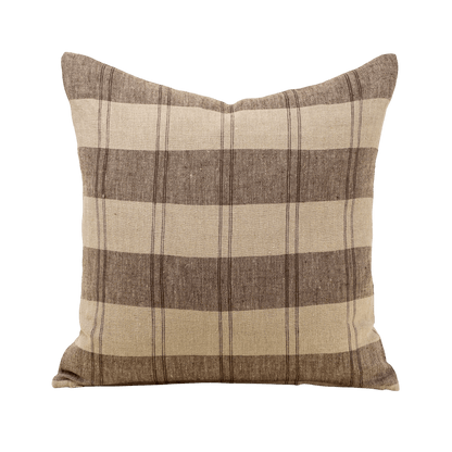 Fieldstone Plaid Linen Pillow - LC Design Co. Shoppe