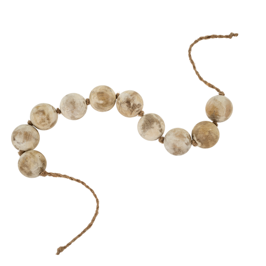 Wooden Bead Garland White