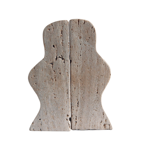 Travertine Bookends - LC Design Co. Shoppe