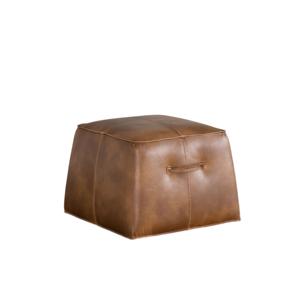 Aspen Ottoman - Tobacco Tan - LC Design Co. Shoppe
