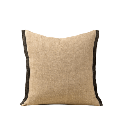 Selvage Linen Pillow - Charcoal - LC Design Co. Shoppe