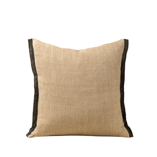 Selvage Linen Pillow - Charcoal - LC Design Co. Shoppe