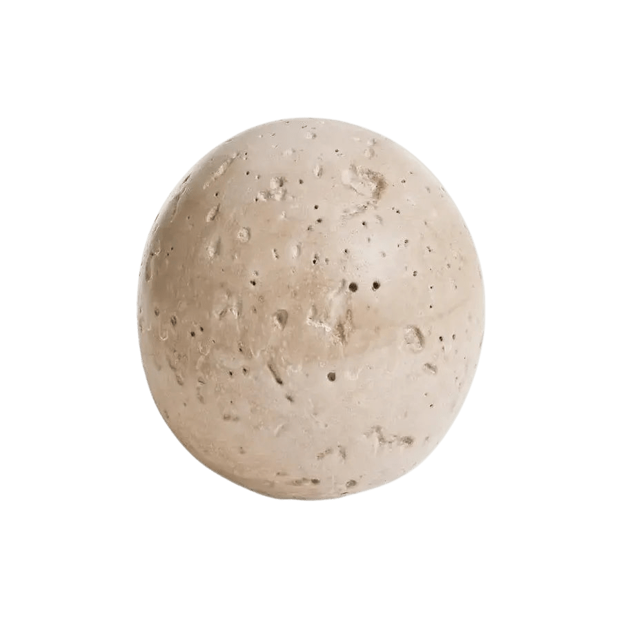 Travertine Cement Deco Ball - LC Design Co. Shoppe