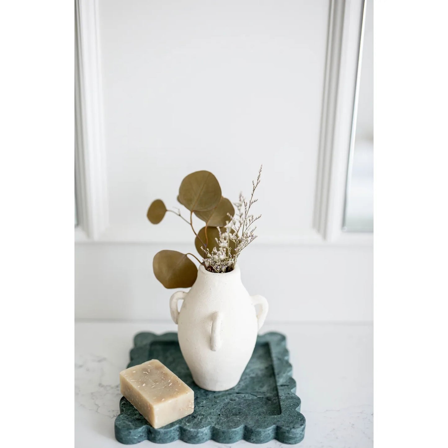 Green Marbled Scalloped Tray - LC Design Co. Shoppe
