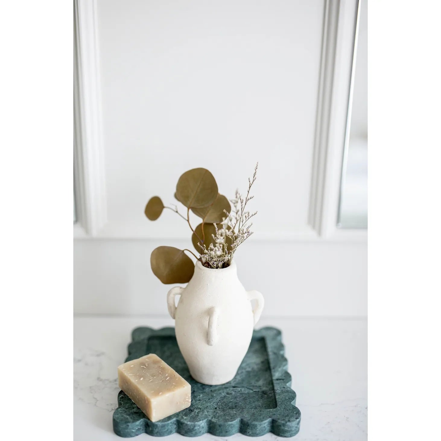 Green Marbled Scalloped Tray - LC Design Co. Shoppe