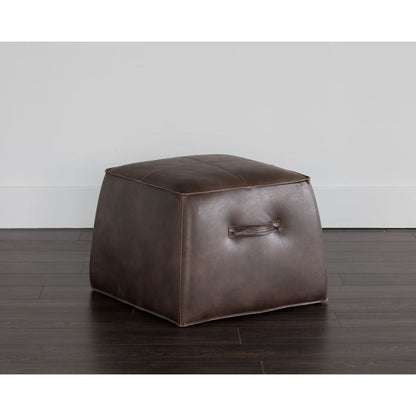 Asher Ottoman-Havana Dark Brown - LC Design Co. Shoppe