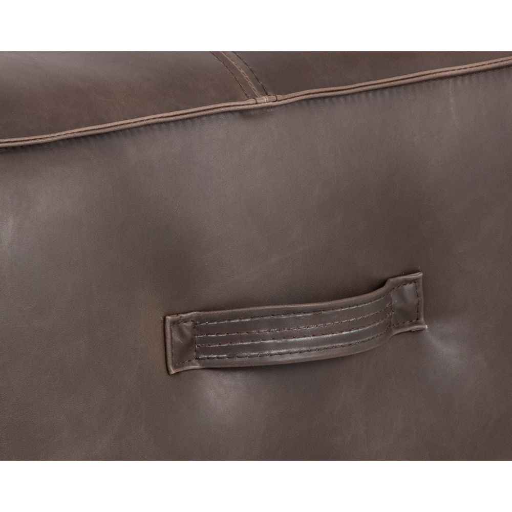Asher Ottoman-Havana Dark Brown - LC Design Co. Shoppe