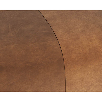 Elsie Ottoman-Cognac Leather