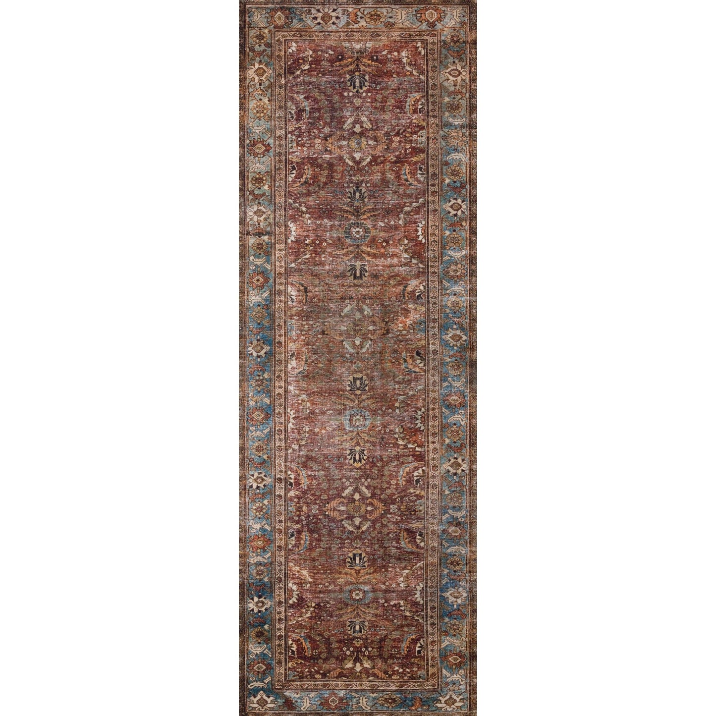 Layla Brick/Blue Rug - LC Design Co. Shoppe