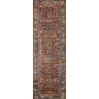 Layla Brick/Blue Rug - LC Design Co. Shoppe